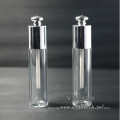 lip gloss container with aluminum silver cap
